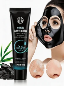Salicylic Acid & BlackHead Peel-Off Mask – Blackhead Removal,Deep Pore Cleansing,Oil Control,Non-Tightening Post-Use,Tender And Smooth Skin,Brightening Skin,Shrink Pores,Moisturize,Suitable For All Skin Types,For Women And Men - 黑色的 - 查看 7