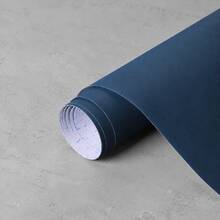 1 Roll Navy Blue Tearable & Removable Waterproof Self-Adhesive Wallpaper/Vinyl Contact Paper/Suitable For Bedroom Living Room/Desk/Wardrobe/Cabinet/Furniture/Renovation Sticker/Wall Decor/Sticker/Home Decor/Modern Wall Sticker - Matte Deep Blue - View 14