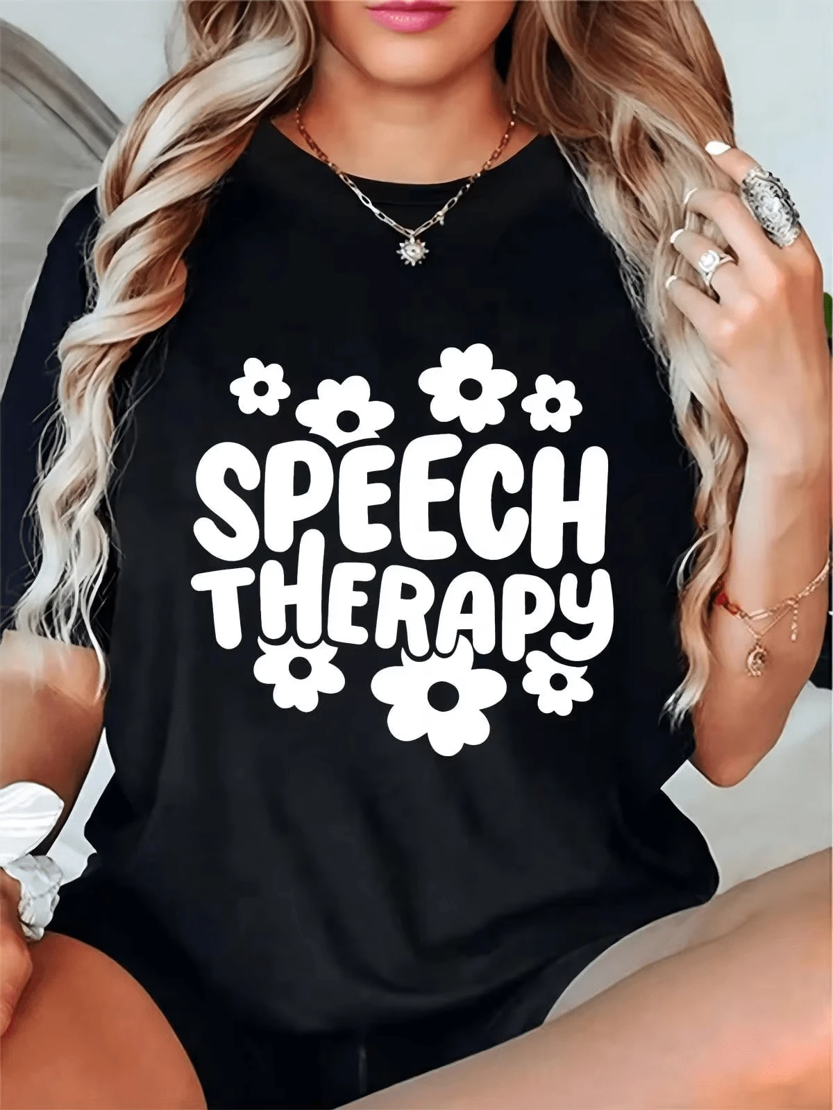 Women T-Shirts - 黑色 - 查看 1