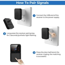 1pc Mini WiFi Video Doorbell With Camera, Wireless Phone Remote Control, Smart Visual Doorbell, Two-Way Talk, Photo & Video Recording, Voice Changer Function, Built-In USB Rechargeable Battery - Multicolor - View 11
