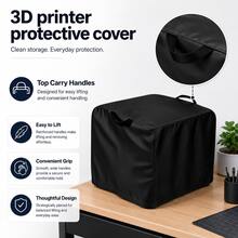 Pelindung Printer 3D - Tersedia 3 Ukuran, 3 Warna (Hitam/Abu-abu/Perak), Kain Oxford 300D Tebal, Bagian Bawah Dilengkapi Tali Serut, Cocok untuk Printer 3D, Hadiah Pesta yang Sempurna untuk Keluarga dan Teman (Hanya Pelindungnya) - A - View 3