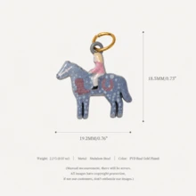 1pc New Animal Pendant, Exquisite Cartoon Style, 18K Gold PVD Plated 316 Stainless Steel Material, Waterproof And Fade-Resistant, Suitable For DIY Creative Necklace, Bracelet, Earrings, Bag Chain, Keychain, Waterproof And Sweat-Resistant, Suitable For Daily Casual Wear - Multicolor - View 10