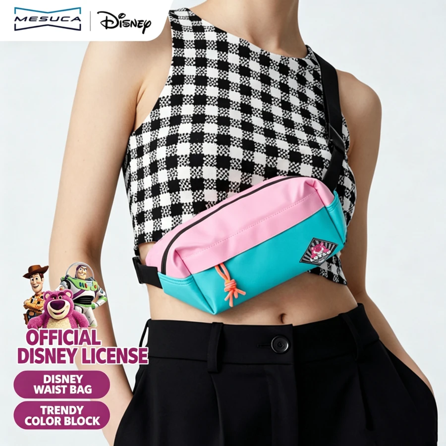 Mesuca Outdoor Storage Waist Crossbody Bag Disney Cartoon Toy Story Character Style Three Sets Of Color Block Matching Options Multi Compartment Zipper Pocket Adjustable Strap Lightweight For Walking Shopping Travel Small Item Organizer 1 Pack - Multicolor - View 1