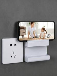 12pcs Wall-Mounted Remote Control Storage Box, Phone Charging Holder, Closed Storage Shelf, No-Drill Remote Control Socket Organizer, Room Decor, Kitchen Accessories, Bedroom Decor, Holiday Essential, Storage Organizer Box - Multicolor - View 5