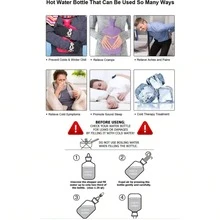 [Long-Lasting Warmth]2000ml Large Capacity Refillable Hot Water Bottle, Leak-Proof Reusable Warm Water Bag, Relieve Menstrual Pain And Winter Cold - Multicolor - View 7