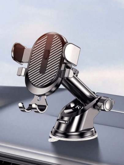 Soporte de teléfono para coche con ventosa 1 pieza Soporte de teléfono para coche con ventosa Soporte para teléfono inteligente Soporte para tableta Soporte para coche para salpicadero y parabrisas Soporte de teléfono para coche con brazo extensible Liberación con un solo botón, instalación fácil