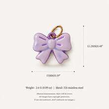 1pc New Cartoon Pendant, Exquisite Cute Style, Animal Heart Element, 18K Gold PVD Plated 316 Stainless Steel Material, Waterproof And Fade-Resistant, Suitable For DIY Creative Necklace, Bracelet, Earring, Bag Chain, Keychain, Waterproof And Sweat-Resistant, Suitable For Daily Casual Wear - Multicolor - View 26
