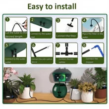 Solar Automatic Plant Waterer Kit Work With Indoor Outdoor,Compact Programmable,Self Watering Drip Irrigation Pump Indoor/Outdoor Vacation Free Low Water Auto Shut-Off Water 10 Plants - Solar Powered - View 7
