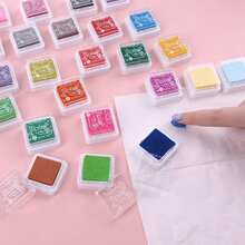 12-Color Ink Pad Set, Doodle Art Book, DIY Painting Book, Suitable For Crafts, Scrapbooking And Fingerprint Art - Perfect For Birthday Parties And Gifts - Multicolor - View 3