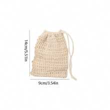 1/3PCS Natural Cotton Mesh Drawstring Soap Storage Bags, Reusable Breathable Soap Pouches, Suitable For Home Bathing, Travel Portable Storage, Daily Bathroom Washing, Gym Shower, RV Camping, Business Hotel Stay, Handmade Cold Process Soap Packaging; Premium Natural Cotton Hollow Woven Mesh Fabric, Soft Texture With Moderate Roughness - Multicolor - View 5