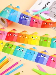 1pc Colorful Self-Adhesive Decorative Paper Border Strip, Suitable For Classroom Bulletin Boards And School Notice Boards, No Extra Glue Needed, Vibrant Multicolor Wall Edge Decoration Strip, Back To School Classroom Decor, DIY Classroom Wall Display - Multicolor - View 8
