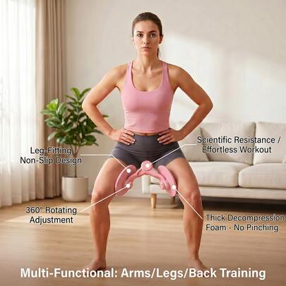 Pelvic Floor Muscle Trainer, For Shaping Hips And Legs. Kegel Exercises. Postpartum Recovery. Adductor Muscle Training. Unisex Home Fitness Equipment