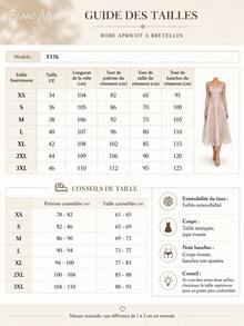 Blush Apricot Geometric Embroidered A-Line Midi Dress - 杏色 - 查看 11