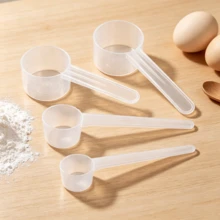 4-Piece Set Transparent Measuring Spoons 5g / 10g / 20ml, Dosing Spoons For Protein Powder, Creatine, Baking & Coffee - Transparent - View 1