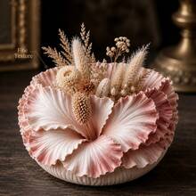 1pc 3D Hibiscus Flower Pot Silicone Mold, DIY Handmade Cement Succulent Planter Mold, Suitable For Casting Plaster Aromatherapy Storage Box, Resin Small Flower Pot, Soft Silicone Easy To Demold, Clear 3D Texture, Ideal For Home Crafts, Desktop Decoration, Aromatherapy Container Making, Creative Greenery Planter Molding Tool For Handmade Enthusiasts - A - View 1