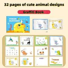 12-Color Ink Pad Set, Doodle Art Book, DIY Painting Book, Suitable For Crafts, Scrapbooking And Fingerprint Art - Perfect For Birthday Parties And Gifts - Multicolor - View 10