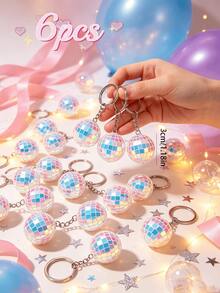 18/6/1pc - K-Pop Party Gift New Disco Ball Keychain Mirror Disco Ball Keychain K-Pop Theme Decoration 70s 80s Singer Birthday Gift Karaoke Party Supplies Baby Shower Party Decoration - Multicolor - View 13