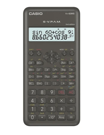 Casio آلة حاسبة علمية كاسيو FX-82MSII، الإصدار الثاني، 240 وظيفة، شاشة عرض من سطرين، أسود، أصلية، مضمونة - كاسيو FX-82MSII - مشاهدة 4