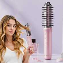 Portable Wireless Hair Straightener Brush/Curling Iron,Fast Heating,Constant Temperature Anti-Scald Design,Professional Styling Tool,One-Time Straight And Wavy Hairstyles,3 Temperature Settings,Suitable For Home,Holiday Essentials,Travel Essentials - Multicolor - View 3