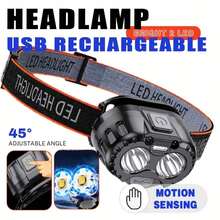 2 piezas Faros LED de alta luminosidad para camping, ángulo ajustable, 3 modos de iluminación, luz de trabajo portátil de ABS, luz nocturna recargable por USB, adecuada para pesca, senderismo, camping y mochileros - Multicolor - Ver 3