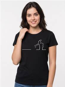 Local Stock, Brand, Balum La Linea Men's T-Shirt - 黑色 - 查看 3