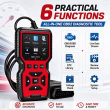 V519 Professional OBD2 Car Diagnostic Scanner Full Function Engine Fault Code Reader Real Time Data Stream I/M Readiness Test Tool - Red - View 3