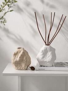 1pc/2pcs Wabi Sabi Asymmetrical Rock-Shaped Reed Diffuser Bottle, Textured Stone Aromatherapy Oil Container, Empty Fragrance Vase, Suitable For Home Bedroom Bathroom Desktop Decor, Minimalist Housewarming Gift - Vintage Stone Aroma Diffuser Bottle - View 11