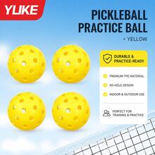 Yuke 4 Pickleballs, Durable Outdoor Sports Balls, High Bounce Performance, Lightweight Perforated Plastic Balls, Suitable For Pickleball Training, Practice Matches And Backyard Entertainment - Multicolor - View 12