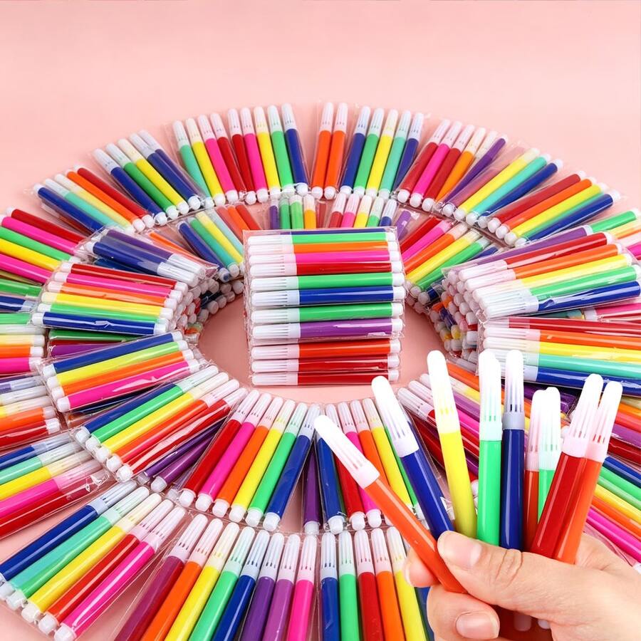 Multi-Color Fine Tip Watercolor Pens, Large Capacity Smooth Ink Flow Coloring Pens, Art Drawing And Painting Pen Set - Multiple Models - View 1