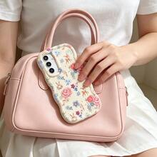 1pc Full Screen Floral Deer Cute Flower Fresh Deer Pink White Personalized Creative Simple Retro Fashion European American Ins Gentle Style Girls Beautiful, Macaron White Full Coverage Anti-Fall Fresh Colorful Wave Shape Cream Style, [International Version Not Local Version] Suitable For Android/GALAXY/A/S/FE/PLUS/ULTRA/NOTE/POCO/Transsion/HOT/SPARK/POP/SMART/RENO/Honor/Phone Case/Protective Cover - Multicolor - View 7