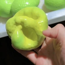 1pc Crunchy Color-Changing Mango Squeeze Ball, Handmade ASMR Tactile Toy, Stress Relief Fingertip Toy, Cute Holiday Party Favor & Desk Decor, Suitable For Kids, Teens, Adults, Holiday Gift, Fun Birthday, Easter, Halloween, Christmas, Crunchy Squeeze Ball - Multicolor - View 2