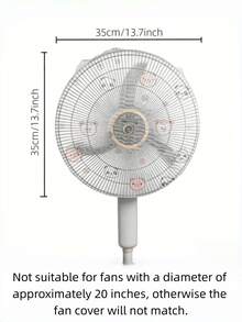 Elastic Fan Dust Cover, Suitable For Most Fan Sizes (Max Diameter 35CM), Washable And Reusable Dust-Proof Fan Protector, Suitable For Standing And Desktop Electric Fans, Home Storage And Organization - Multicolor - View 3