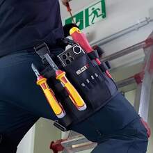 A Waist Bag Equipped With Portable Tools, Featuring Multiple Storage Pockets And A Multifunctional Tool Storage Compartment, Suitable For Wearing On The Waist Or Leg, Ideal For Home Renovations And Construction Sites. - 1pc Multi-functional Tool Waist Bag - View 4