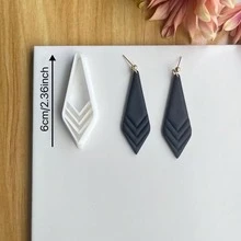 1/2pcs Bohemian Style Polymer Clay Cutters, Clay Jewelry DIY Geometric Cutting Tools, For Soft Clay Jewelry Earring Making, Suitable For Vacation And Daily Use Creative Design - White - View 8