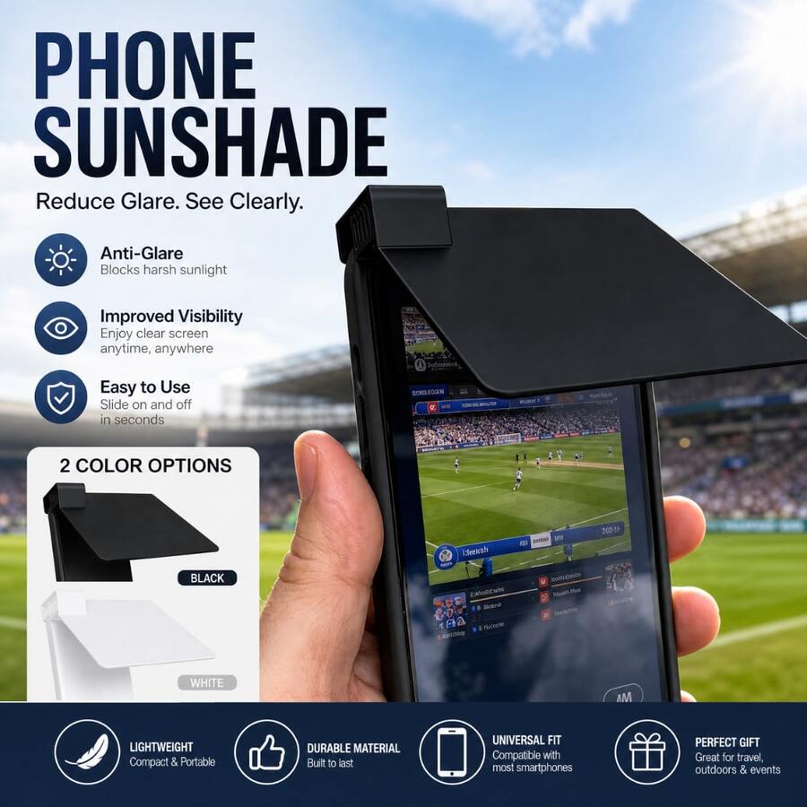 3pcs Outdoor Phone Sun Shade, Compact And Portable Phone Light Blocker, Hard Surface Light Blocker, Resistant To Bending And Deformation, Suitable For Cycling, Off-Road, Camping And Exploration - Multicolor - View 1