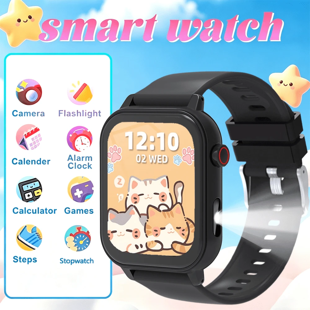 The New 1.83-Inch Touchscreen Smartwatch For Kids Features Pedometer, Alarm Clock, And Calculator Functions, A 260mAh Battery, And Is A Multi-Functional Device That Makes It The Perfect Back-To-School Gift For Your Child. - View 1