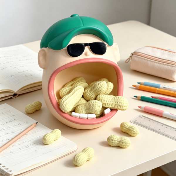 5/10/20 Pcs Peanut Erasers, Funny 3D Simulation Peanut Shaped Pencil Rubbers, Cute Novelty Stationery For Office, School Study, Party Supplies & Creative Gift Giving
