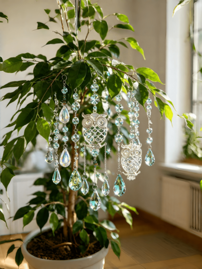 400/200pcs Crystal Sun Catcher Assortment Kit, Includes Prisms, Chains, Rainbow Crystal Balls And Other Decorations, Suitable For Indoor Windows, Outdoor Gardens, Patios And Car Rearview Mirrors, Also Can Be Used For Christmas Tree Decoration.