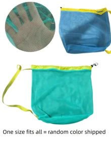 Mesh Beach Bag, Shell Series With Zipper And Adjustable Shoulder Strap, Cute Beach Tote Bag, Suitable For Collecting Shells, Beach Toys And Swimming Supplies, Toy Storage Organizer Bag, Cruise Travel Essential, Camping Beach Essential, Cute Summer - Multiple Styles - View 8