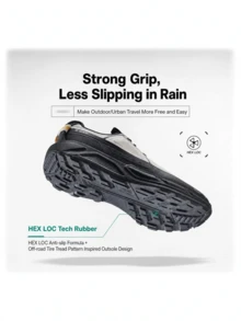Li-Ning AXJ STRIDE 2 Outdoor Hiking Shoes, Breathable Shock-Absorbing Casual Sports Shoes For Men And Women, Suitable For Daily Hiking AHTW007 - Gravel Grey/Cold Ebony Black - View 4