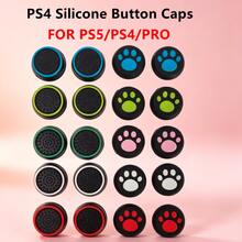 20個矽膠搖桿帽，相容於 PlayStation4/PlayStation5/Switch Pro 控制器，遊戲配件－搖桿帽、PlayStation5 控制器搖桿帽、搖桿套、矽膠保護帽、替換矽膠類比搖桿帽，防滑設計提升控制力，防滑、防塵，遊戲控制器配件 - 彩色 - 查看 2