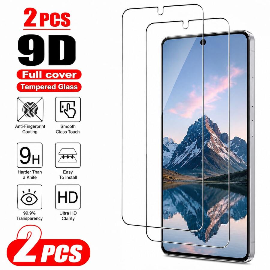 CASECOPS 2pcs High Definition Tempered Glass Screen Protector, Compatible With Samsung A04/A06/A12/A14/A17/A24/A27/A36/A51/A53/A57 And Other Series, Anti-Scratch Anti-Shatter Anti-Oil Anti-Fingerprint, High Transparency High Definition Display, Sensitive Touch Smooth Feel, Ultra-Thin Design Precise Fit, Easy Installation, Compatible With Phone Cases - 2Pcs - View 1