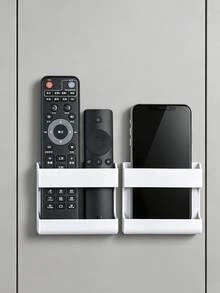 12pcs Wall-Mounted Remote Control Storage Box, Phone Charging Holder, Closed Storage Shelf, No-Drill Remote Control Socket Organizer, Room Decor, Kitchen Accessories, Bedroom Decor, Holiday Essential, Storage Organizer Box - Multicolor - View 9