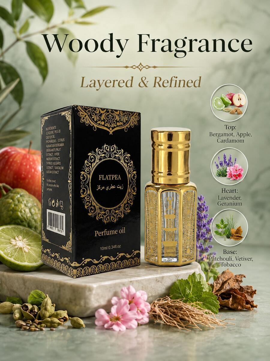 Unisex Woody Perfume Oil, Bergamot And Apple Scent, With Lavender, Patchouli, Tobacco Notes, Suitable For Office, Date, Travel, Party, Daily Wear, Birthday, Anniversary, Father's Day, Valentine's Day, Christmas Gift, Men's Perfume, Gift, Date Gathering Dinner, Long-Lasting Fragrance, - Fragrant - View 1