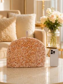 1pc Shiny Sequin Teapot Insulated Cover, Dessert Tray Cover, Fabric Cover - Multicolor - View 11