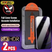 NNBILI 2入裝隱私鋼化玻璃螢幕保護貼，適用 12/12 Pro/12 Pro Max/11/11 Pro/11 Pro Max/X/XR/XS Max/18/18 Pro/18 Pro Max/17/17e/17 Pro/17 Air/17 Pro Max/16/16 Plus/16 Pro/16 Pro Max/15 Plus/15 Pro Max/15 Pro/14 Pro Max/14 Plus/14 Pro/13 Pro/13 Pro Max，防水、防震、防刮、防指紋、全螢幕覆蓋 - 2個裝 - 查看 42