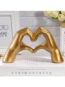 1pc Heart Gesture Decor, Heart Finger Statue Modern Art Sculpture Personalized Finger Home Decor, Creative Wedding Table Decor, Valentine's Day And New Year Gifts - 1PC - View 6