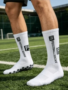 1/2/3/4 Pairs FS Pattern Football Socks, Shock-Absorbing Comfortable Wear-Resistant Sports Socks, Suitable For Outdoor Fitness Basketball Socks - Multicolor - View 3