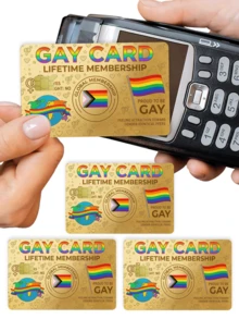 1pc LGBTQ+ Official Credit Card Sticker Privacy Protection Card Skin, Rainbow Pride Month Gift PVC Material Anti-Fingerprint Anti-Scratch Wear-Resistant Card Sleeve, Suitable For LGBTQ+ Club Member Cards, Couples, Small Chip Cards, Bank Cards, Credit Cards, Transit Cards, Student Campus Cards Personalized DIY - Multicolor - View 12