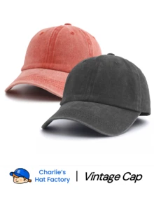 1pc Unisex Vintage Washed Baseball Solid Color Minimalist Design Soft Dad Suitable For DIY Customization And Daily Essentials, Aesthetic - Solid Color - View 21